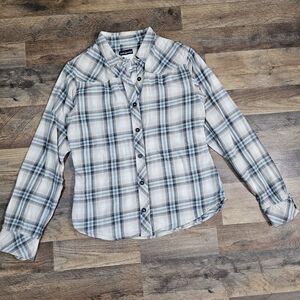 Patagonia Women's Medium Vintage Plaid Button-Down Shirt Western Wear Organic...